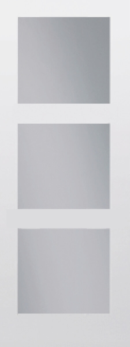 3-Panel Privacy Glass Door