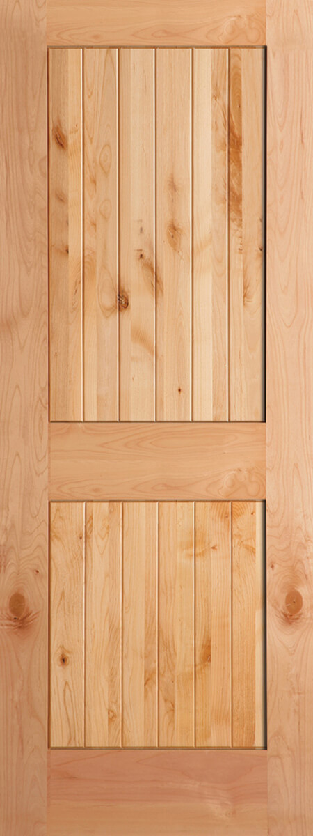 Knotty Alder V-Groove Door