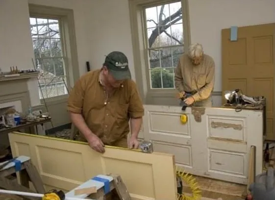 Traditional door installation process