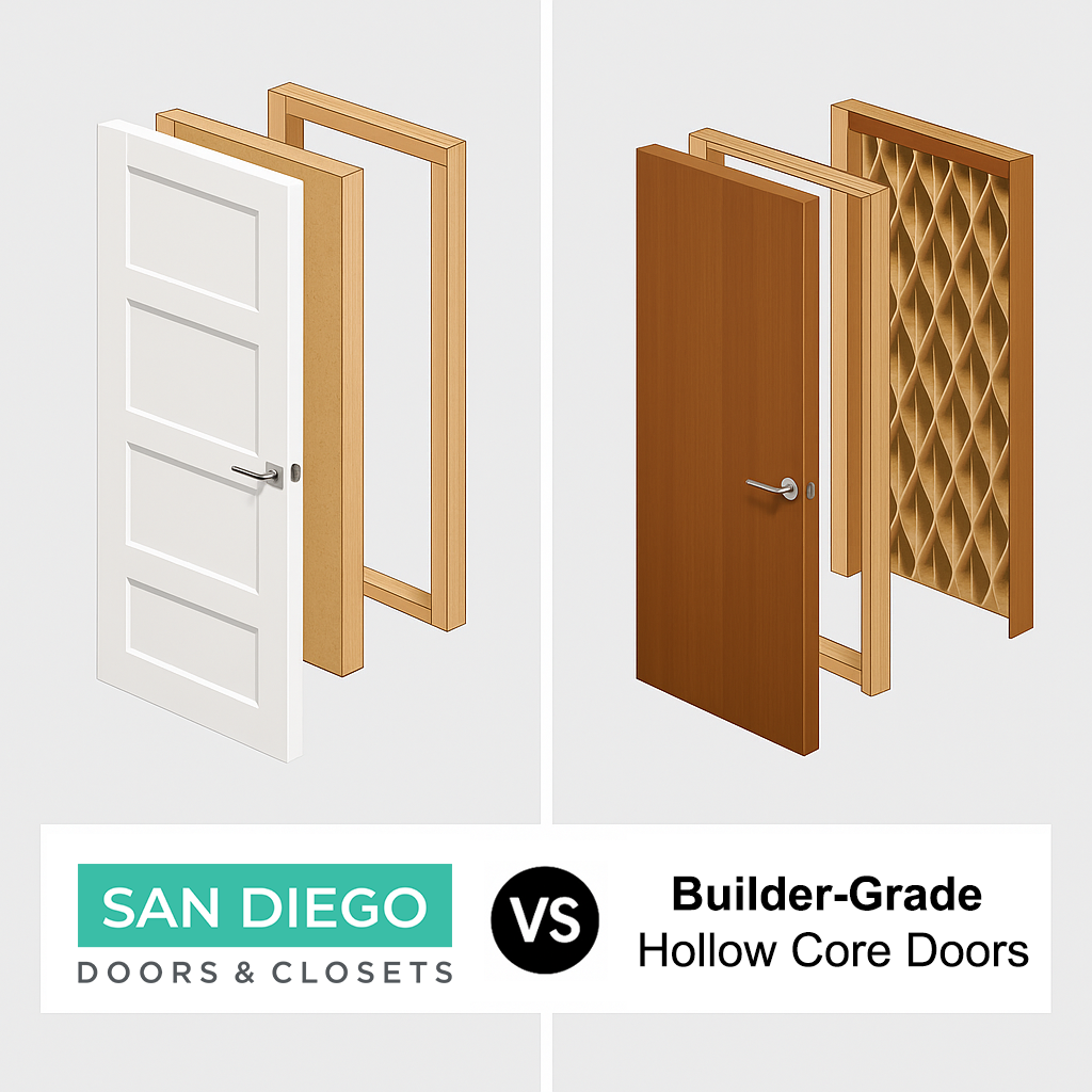 San Diego Doors & Closets vs Builder-Grade Hollow Core Doors